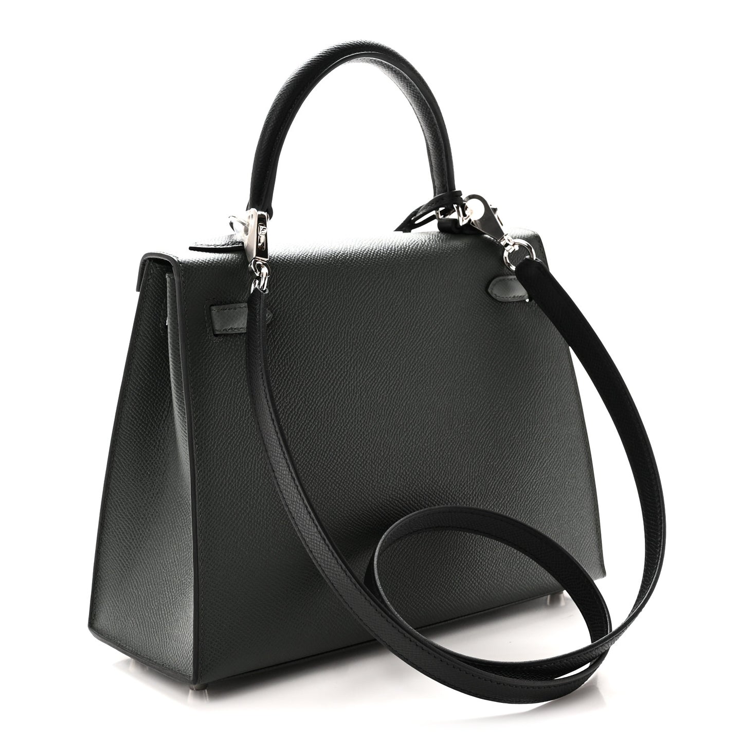 Epsom Tri-Color Kelly Sellier 25 Vert Mangrove Vert Amande Black