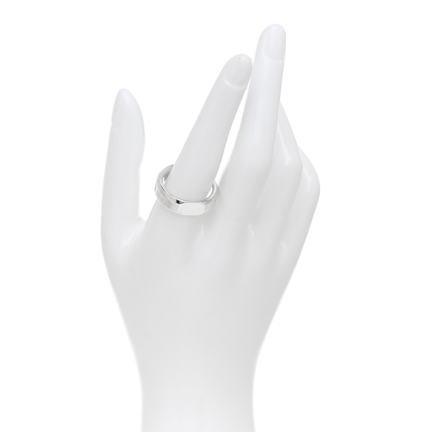 Sterling Silver 1837 Makers Medium Slice Ring 58 8.5