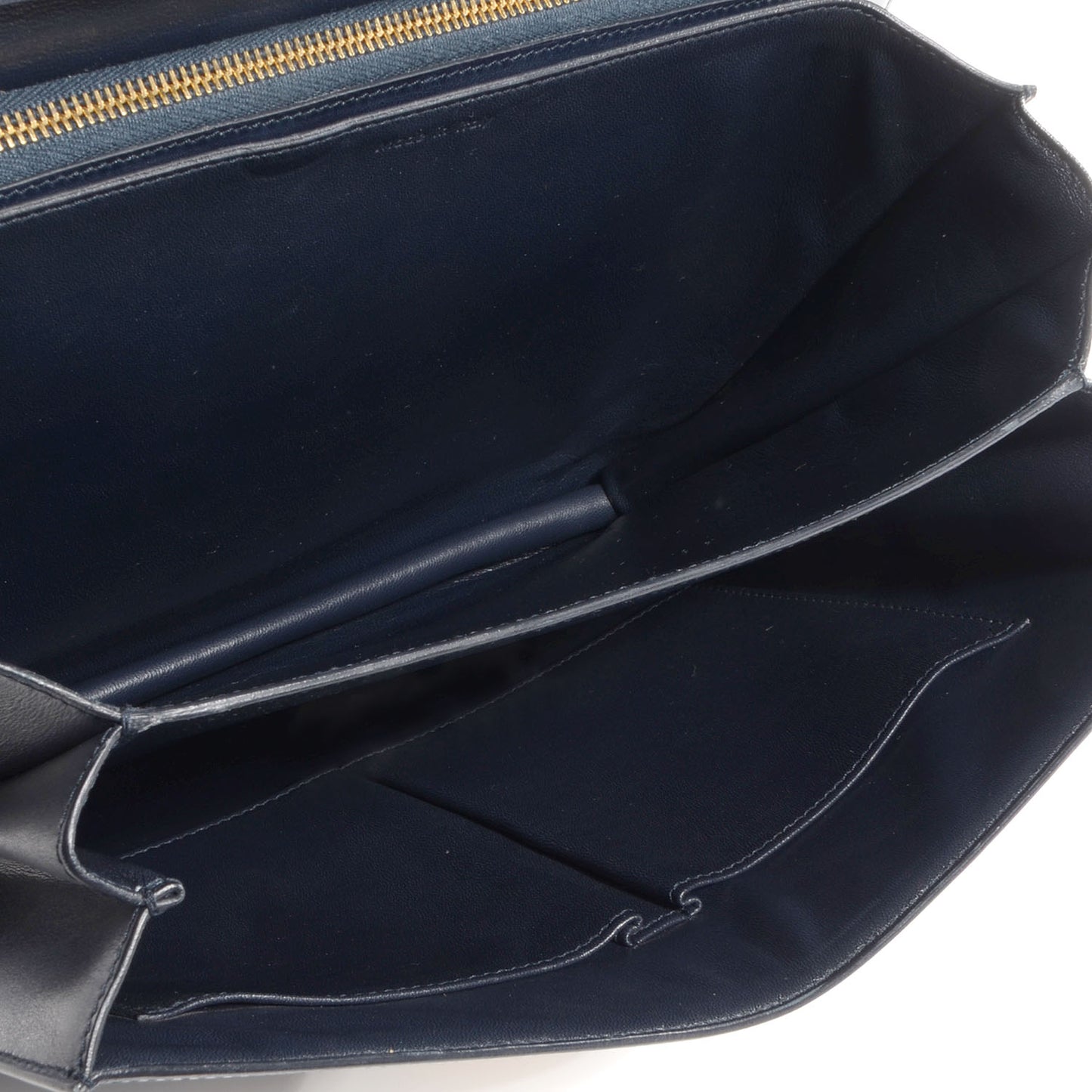 Smooth Calfskin Large Classic Box Flap Bag Navy