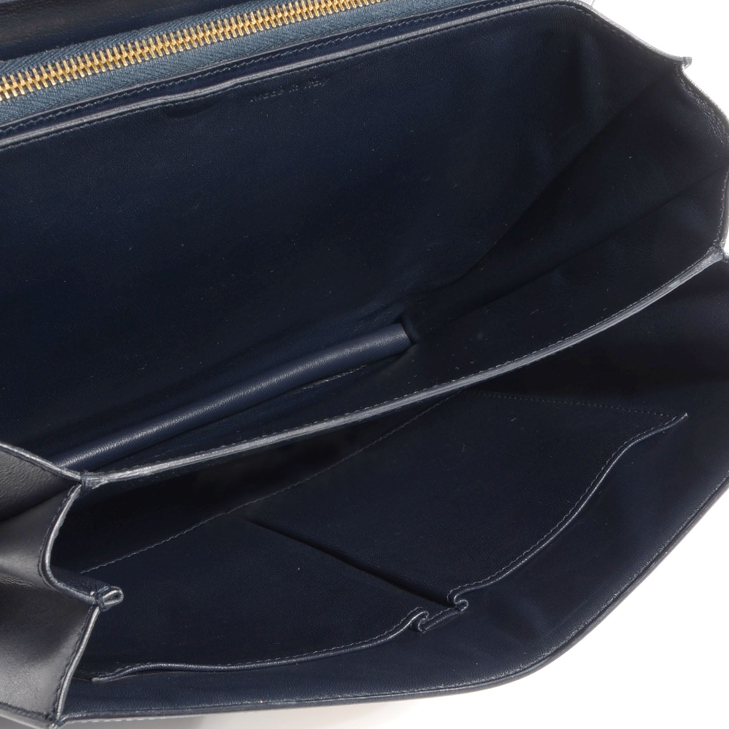 Celine Smooth Calfskin Large Classic Box Flap Bag Navy 5 of 8