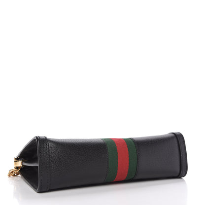 Gucci Calfskin GG Web Small Ophidia Chain Shoulder Bag Black 4 of 10