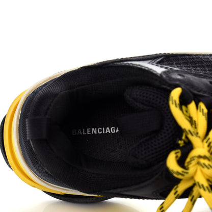 Balenciaga Fabric Mesh Womens Triple S Sneakers 38 Black Yellow 8 of 10