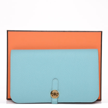 Hermes Togo Dogon Duo Wallet Bleu Atoll 10 of 10