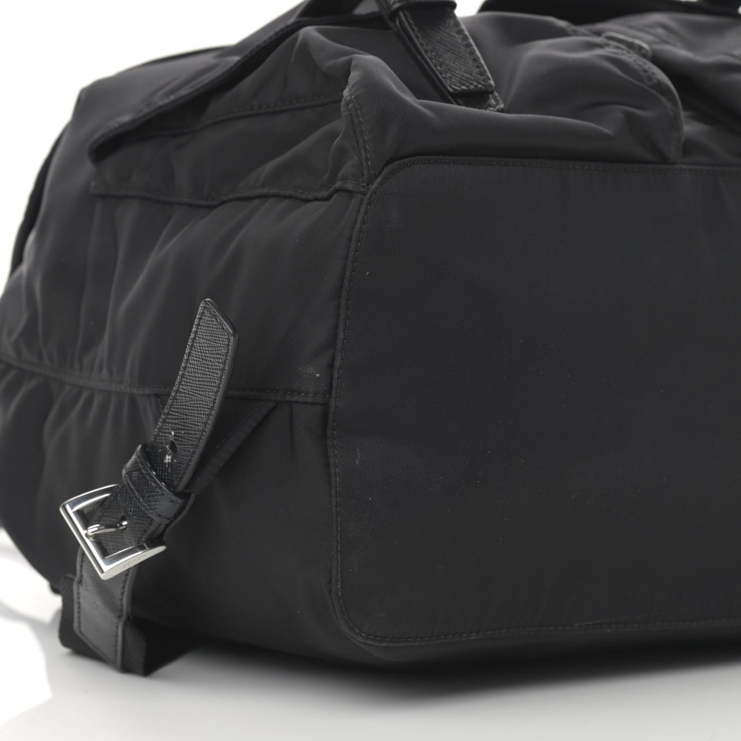 Re-Nylon Saffiano Medium Backpack Black
