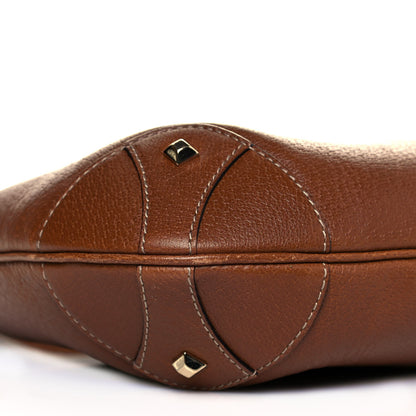 Gucci Calfskin Monogram Piston Lock Jackie O Hobo Tan 8 of 10
