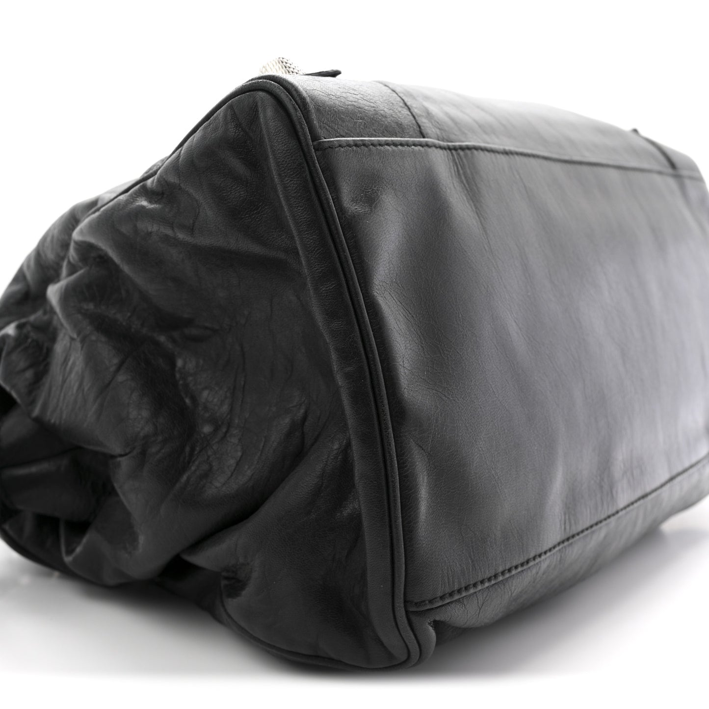 Agneau Giant 21 Silver Hardware Mid Day Black