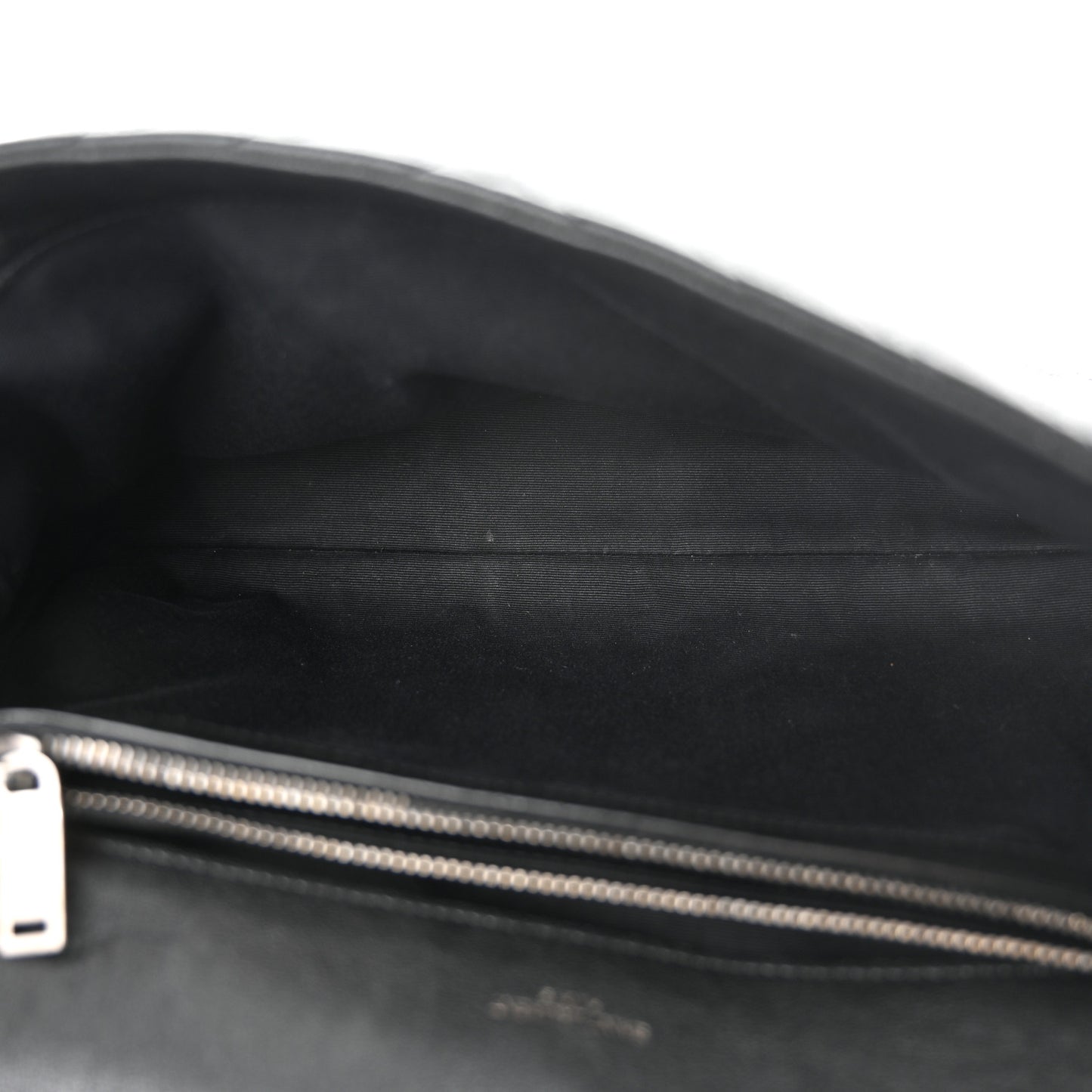 Sheepskin Matelasse Chevron Monogram Large College Satchel Black
