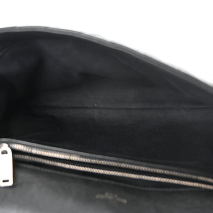 Saint Laurent Sheepskin Matelasse Chevron Monogram Large College Satchel Black 5 of 15