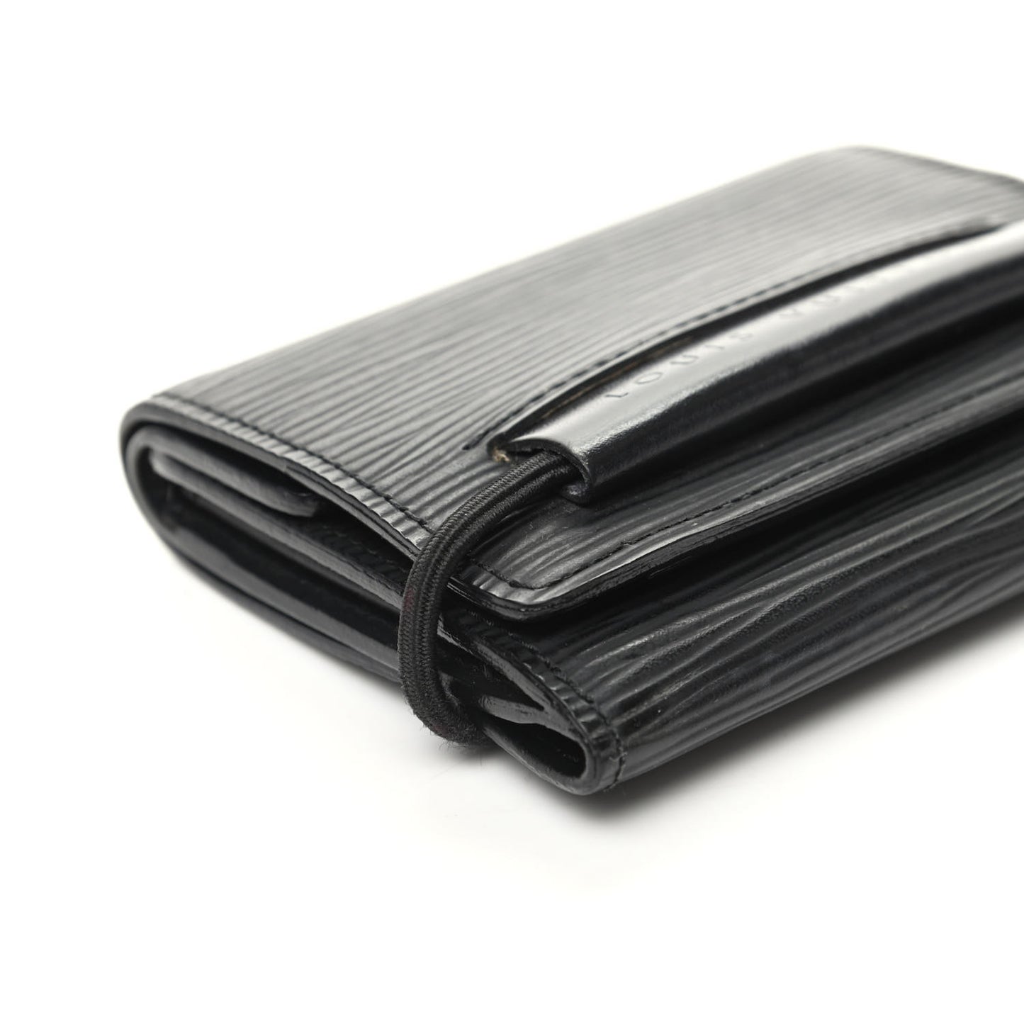Epi Porte Monnaie Elastique Wallet Black