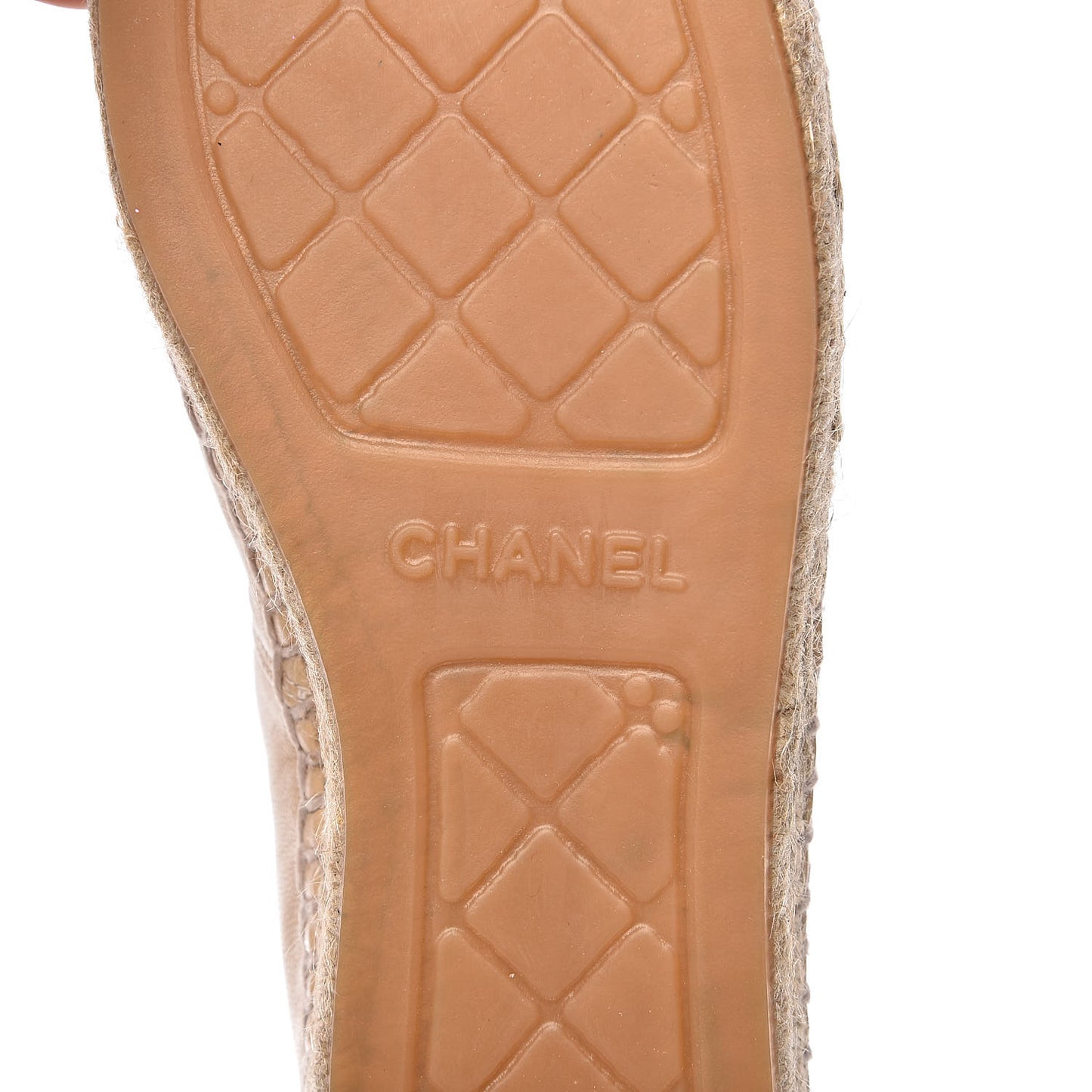 Lambskin CC Espadrilles 38 Beige Black