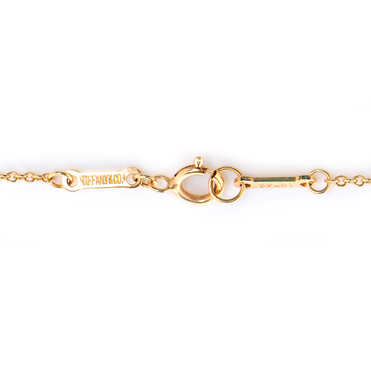Tiffany Elsa Peretti Small 18K Yellow Gold Open Heart Pendant Necklace 5 of 6