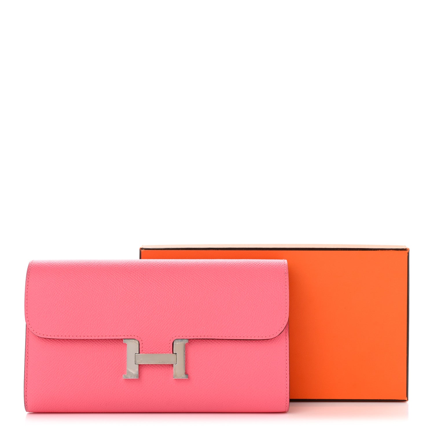 Hermes Epsom Constance Long Wallet Rose Azalee 11 of 11