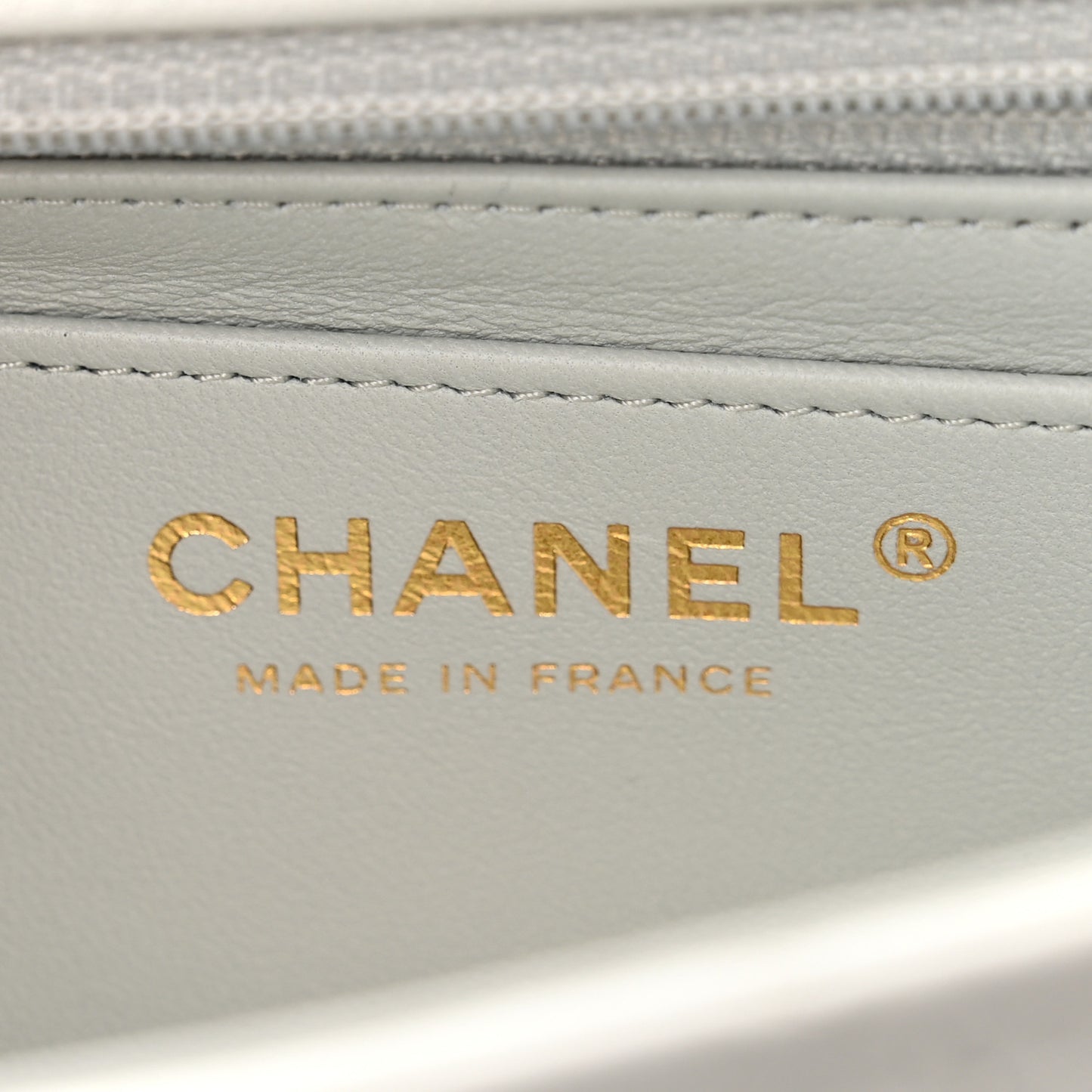 Lambskin Quilted Mini Rectangular Flap Light Blue