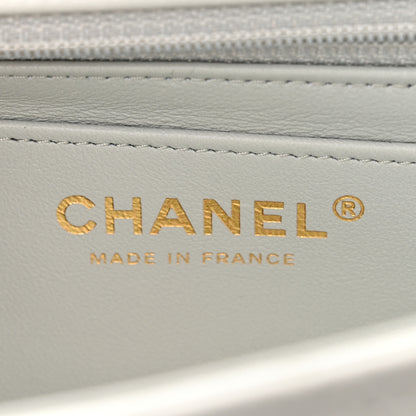 Chanel Lambskin Quilted Mini Rectangular Flap Light Blue 6 of 11