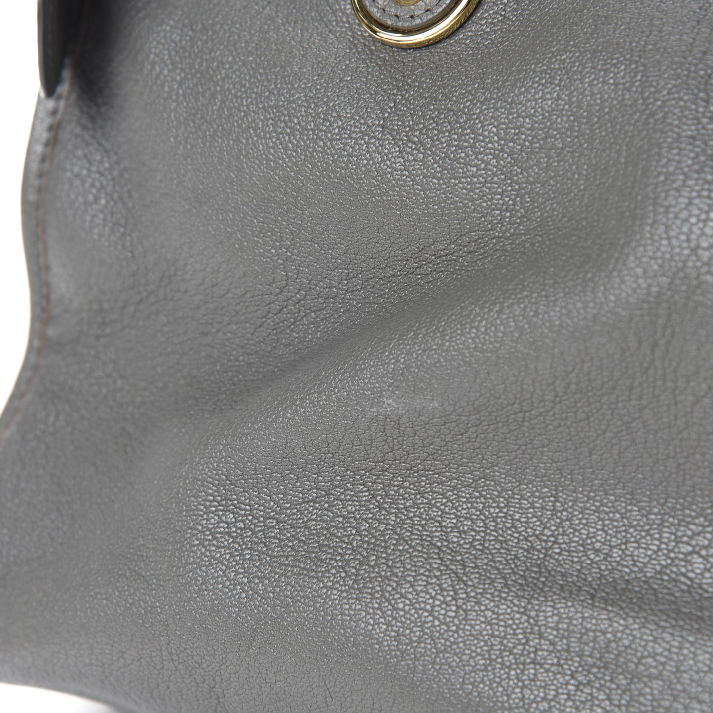 Chevre Gold Metallic Edge Hardware City Gris Acier