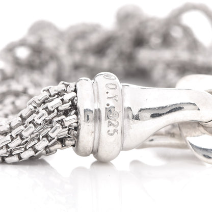 David Yurman Sterling Silver Diamond Pave Bead Multi Strand Bracelet 4 of 4