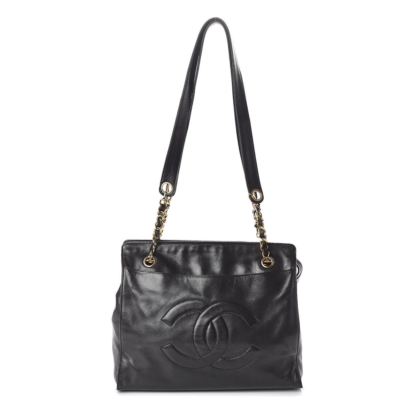 Lambskin CC Shoulder Bag Black