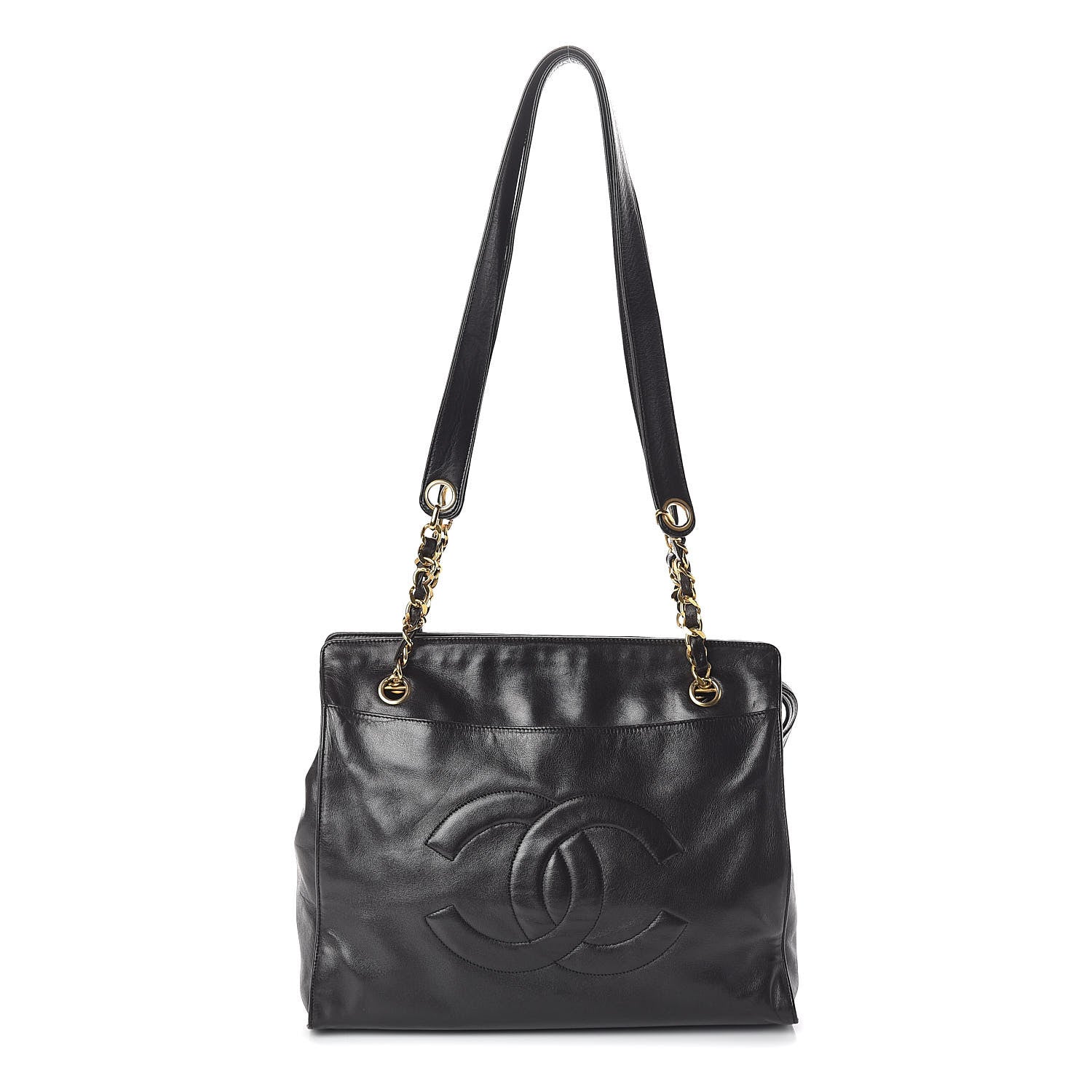 Chanel Lambskin CC Shoulder Bag Black 1 of 12