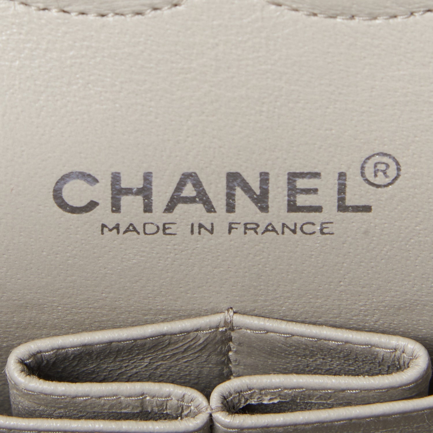 Chanel Lambskin Quilted Medium Double Flap Grey 8 of 9