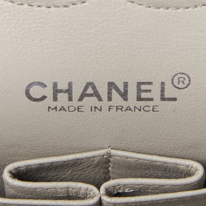 Chanel Lambskin Quilted Medium Double Flap Grey 8 of 9