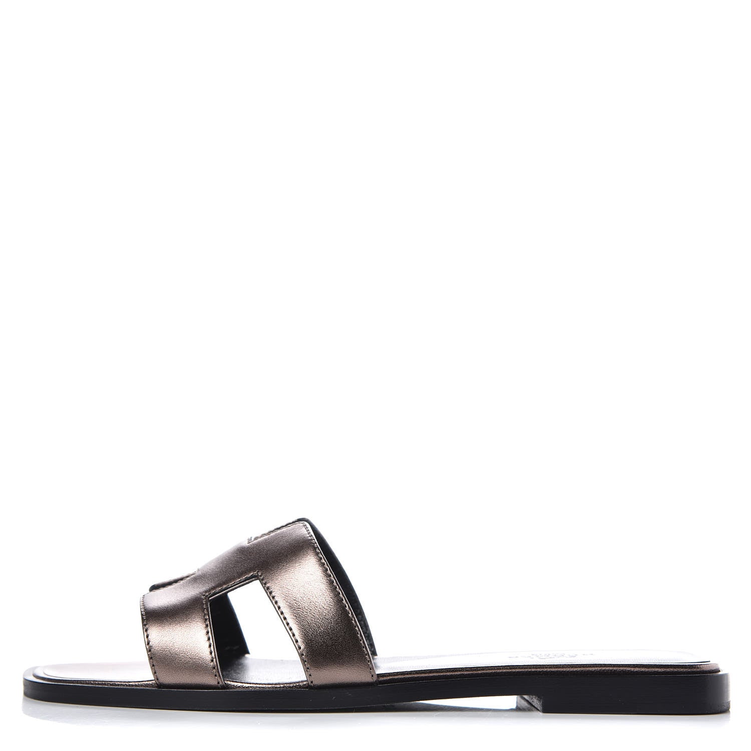 Hermes Metallic Nappa Oran Sandals 36.5 Or Vieilli 1 of 7