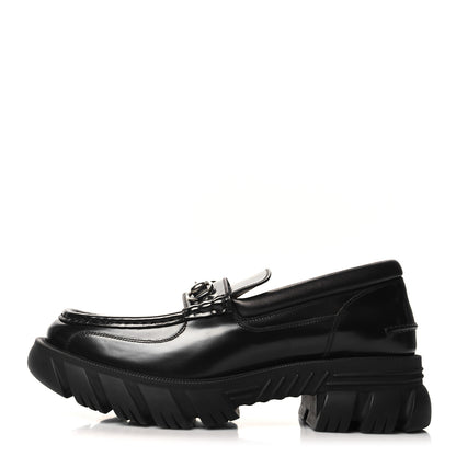 Gucci Magnum Calfskin Nappa Samoa Mens Horsebit Platform Lug Sole Loafers 11 Black 1 of 9