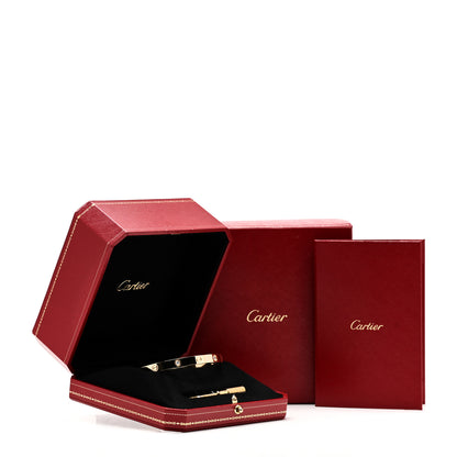 Cartier 18K Yellow Gold 4 Diamond LOVE Bracelet 19 10 of 10