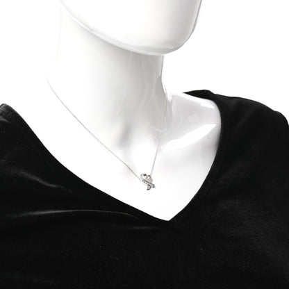 Tiffany 18K White Gold Diamond Small Paloma Picasso Loving Heart Necklace 2 of 7