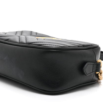 Gucci Calfskin Matelasse Small GG Marmont Chain Shoulder Bag Black 11 of 11