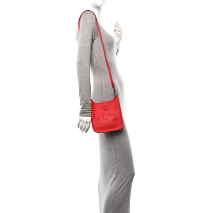 Hermes Taurillon Clemence Evelyne TPM Rouge Casaque 2 of 10