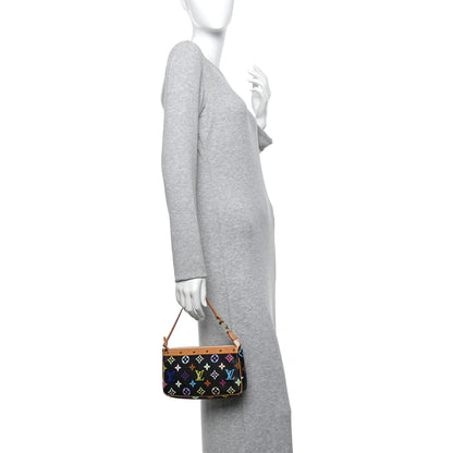 Louis Vuitton Monogram Multicolor Pochette Accessories Black 2 of 10