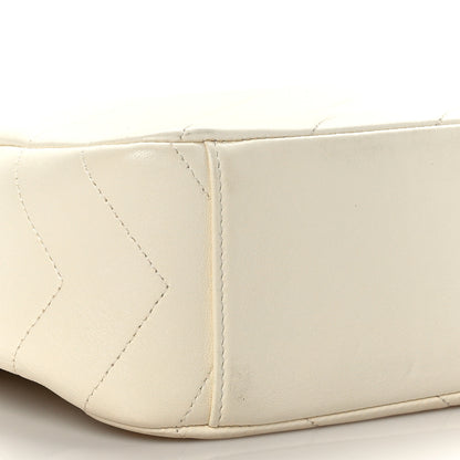 Chanel Shiny Lambskin Chevron Stitched Small Coco Camera Case White 8 of 10
