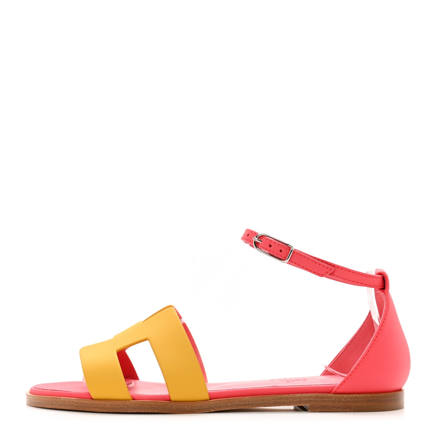 Calfskin Santorini Sandals 35 Jaune Sable Rose