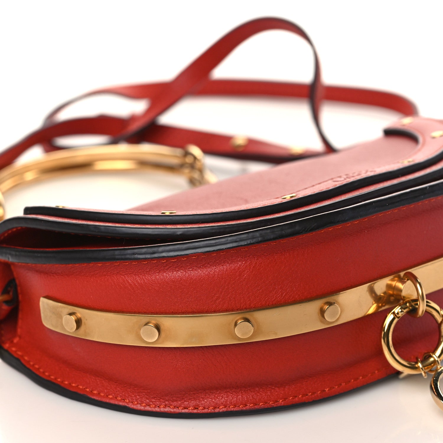 Chloe Calfskin Small Nile Bracelet Minaudiere Bag Earthy Red 8 of 9