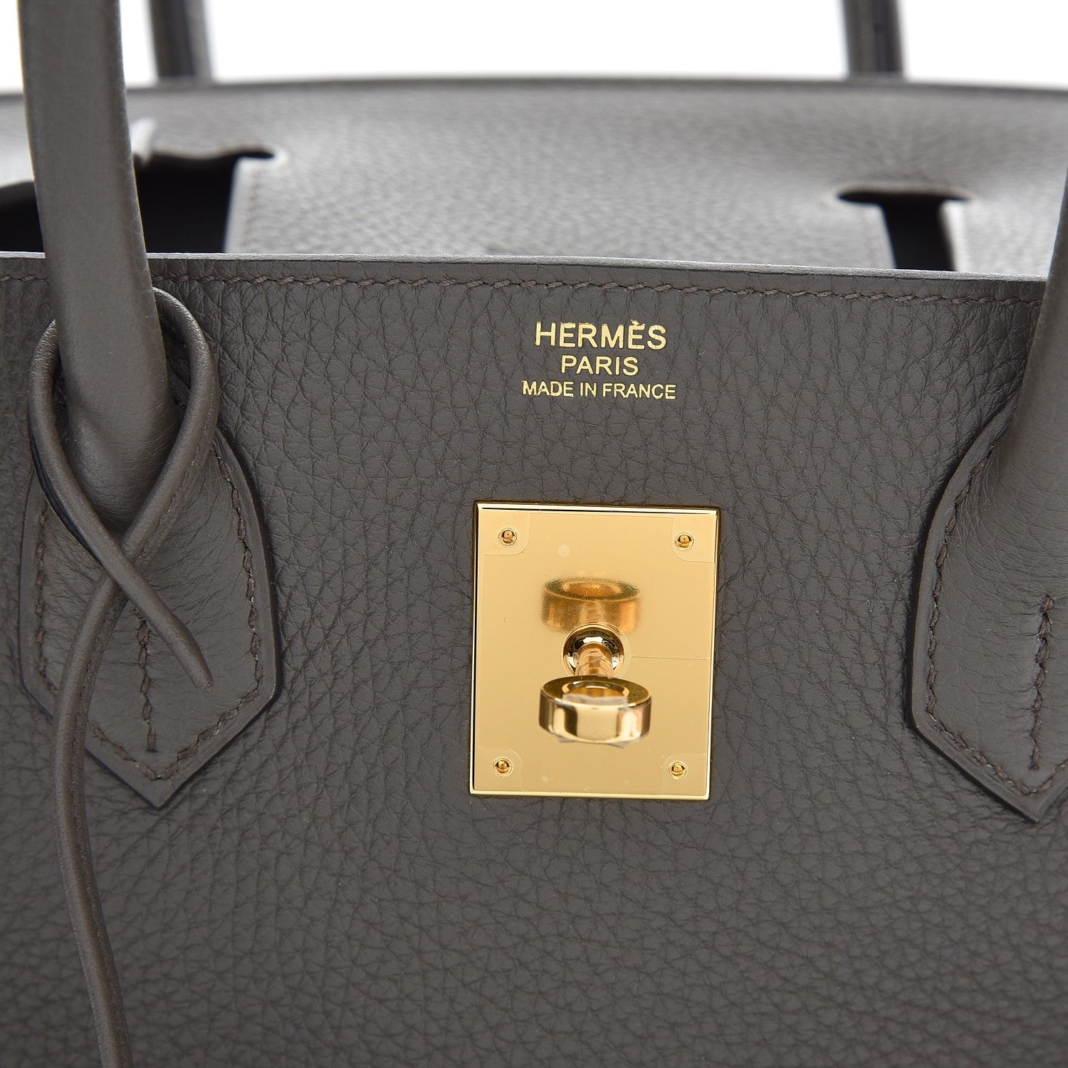 Hermes Taurillon Clemence Birkin 30 Etain 12 of 34