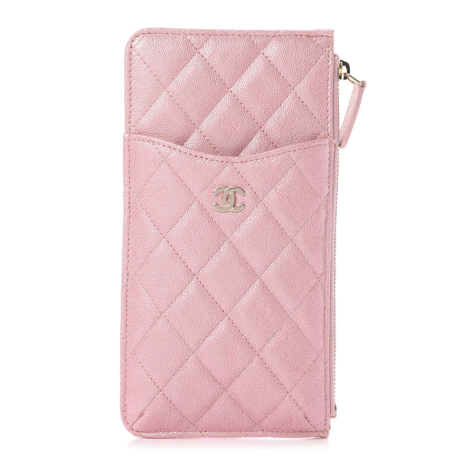 Chanel Iridescent Caviar Quilted Classic iPhone Pouch Rose Pink 1 of 7