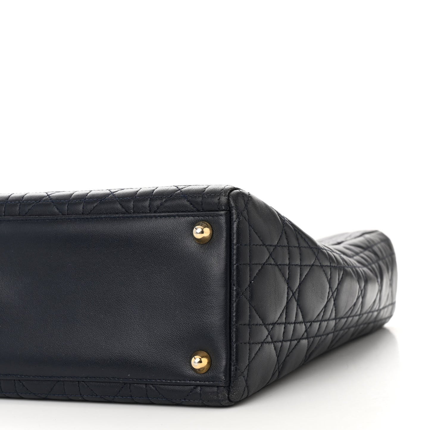 Lambskin Cannage Large Lady Dior Navy Blue