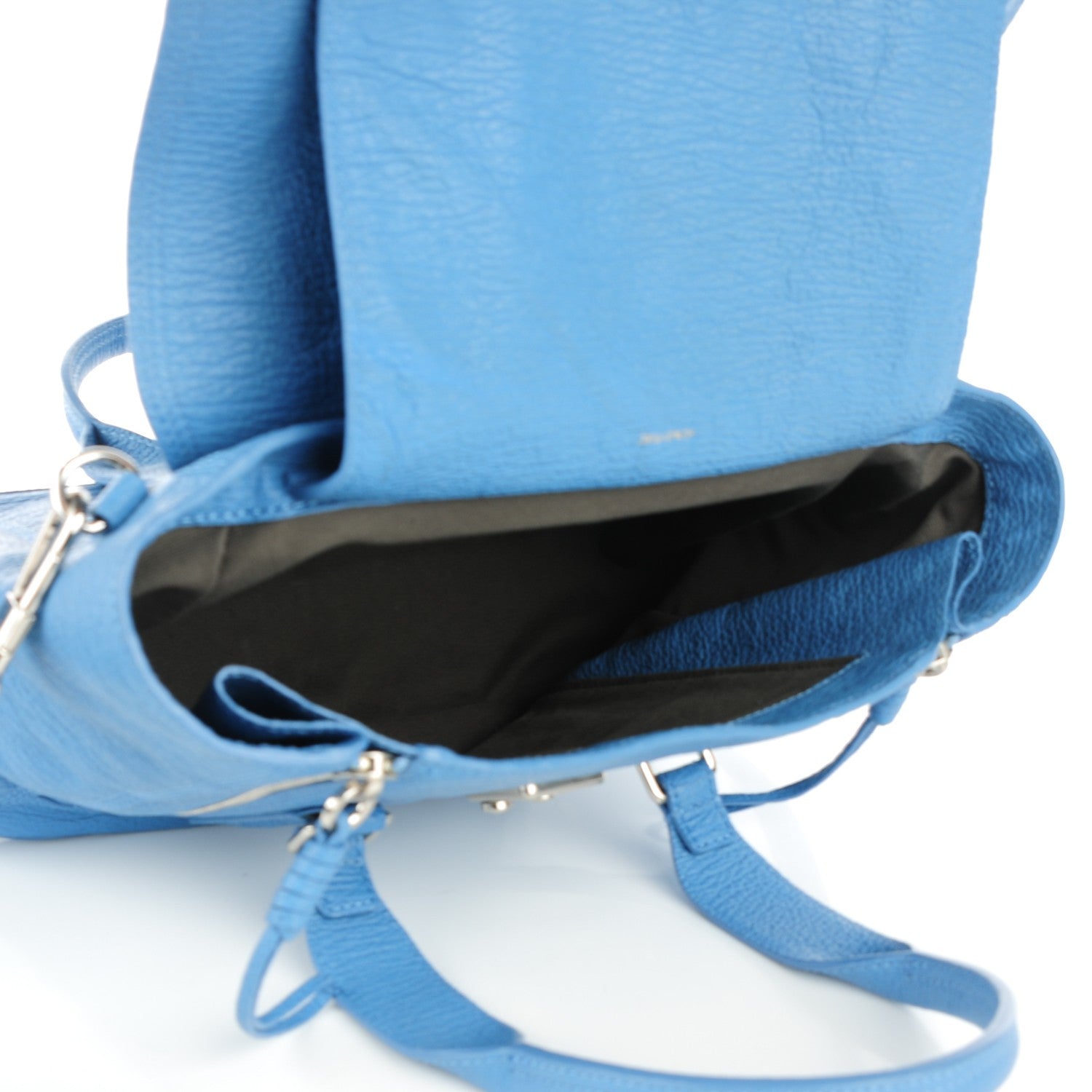3.1 Phillip Lim 3.1 Textured Calfskin Medium Pashli Satchel Light Blue 5 of 7