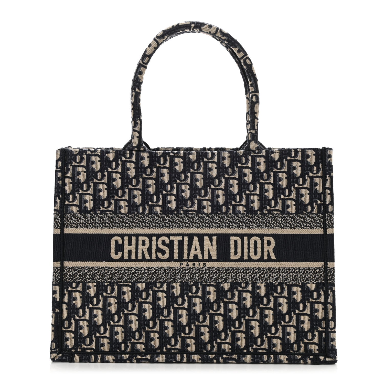 Christian Dior Oblique Medium Book Tote Blue Multicolor 1 of 10