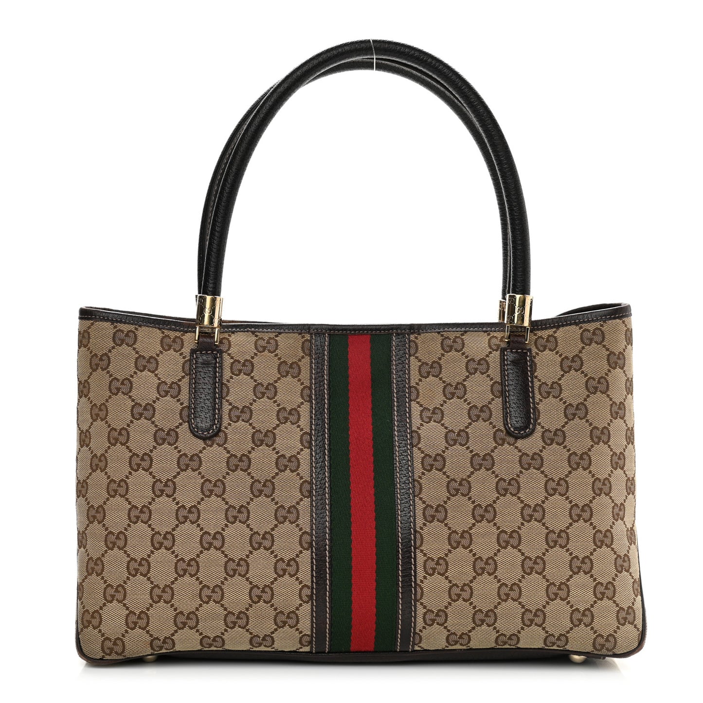 Monogram Web Tote Brown