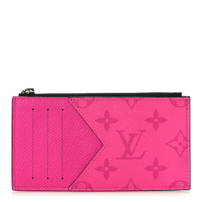 Louis Vuitton Taigarama Coin Card Holder Fuchsia 1 of 8