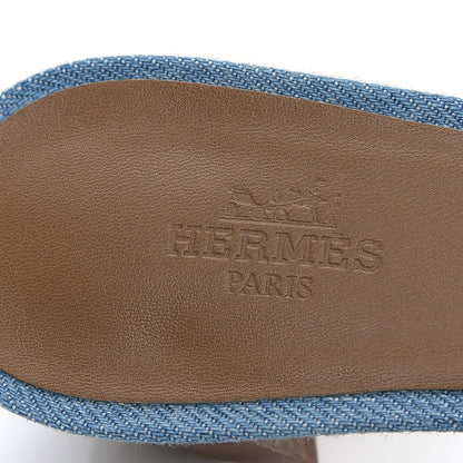 Hermes Denim Oasis Sandals 36 Bleu Clair 6 of 6
