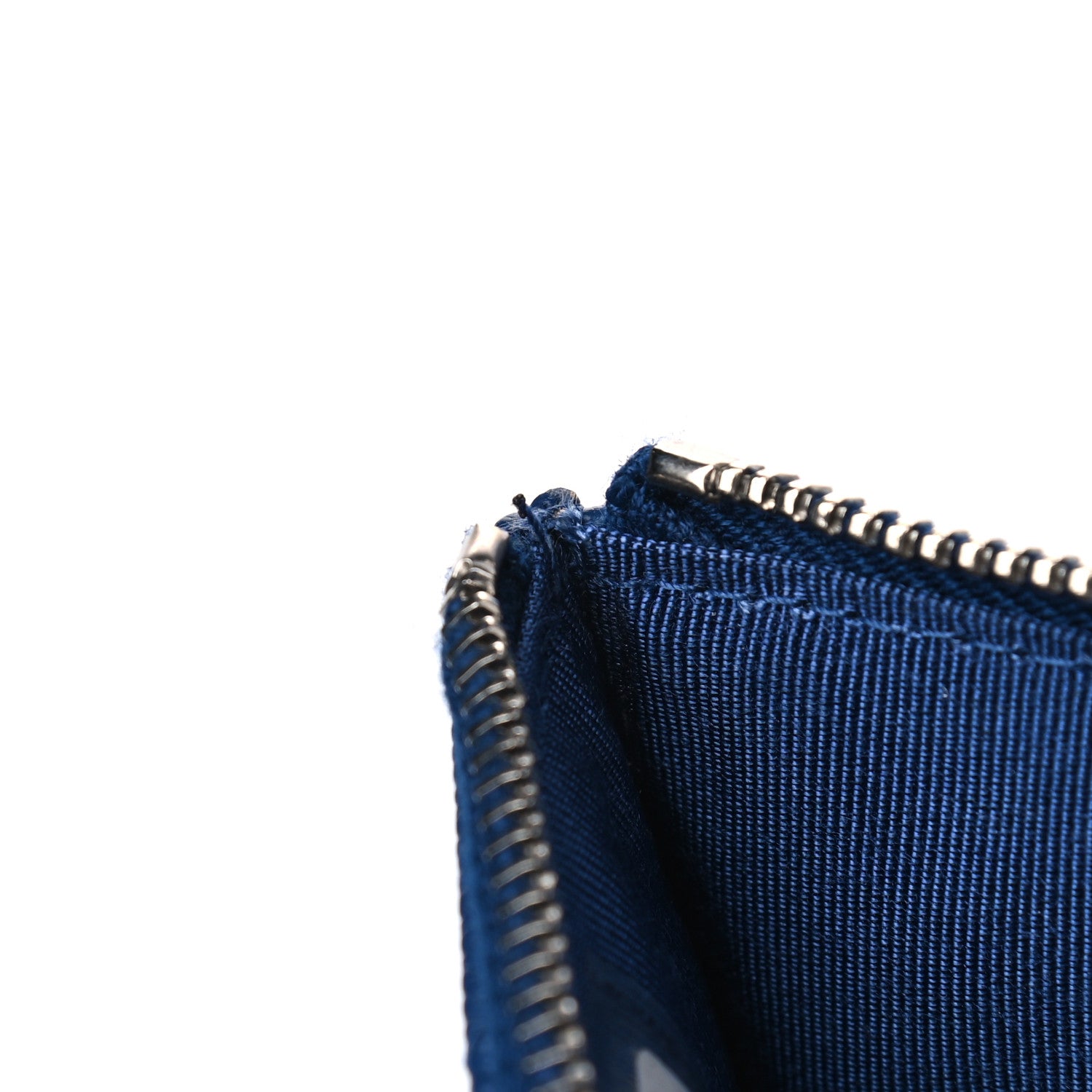 Chanel Caviar Quilted Classic Flat Wallet Pouch Blue 5 of 6