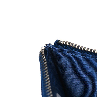 Chanel Caviar Quilted Classic Flat Wallet Pouch Blue 5 of 6