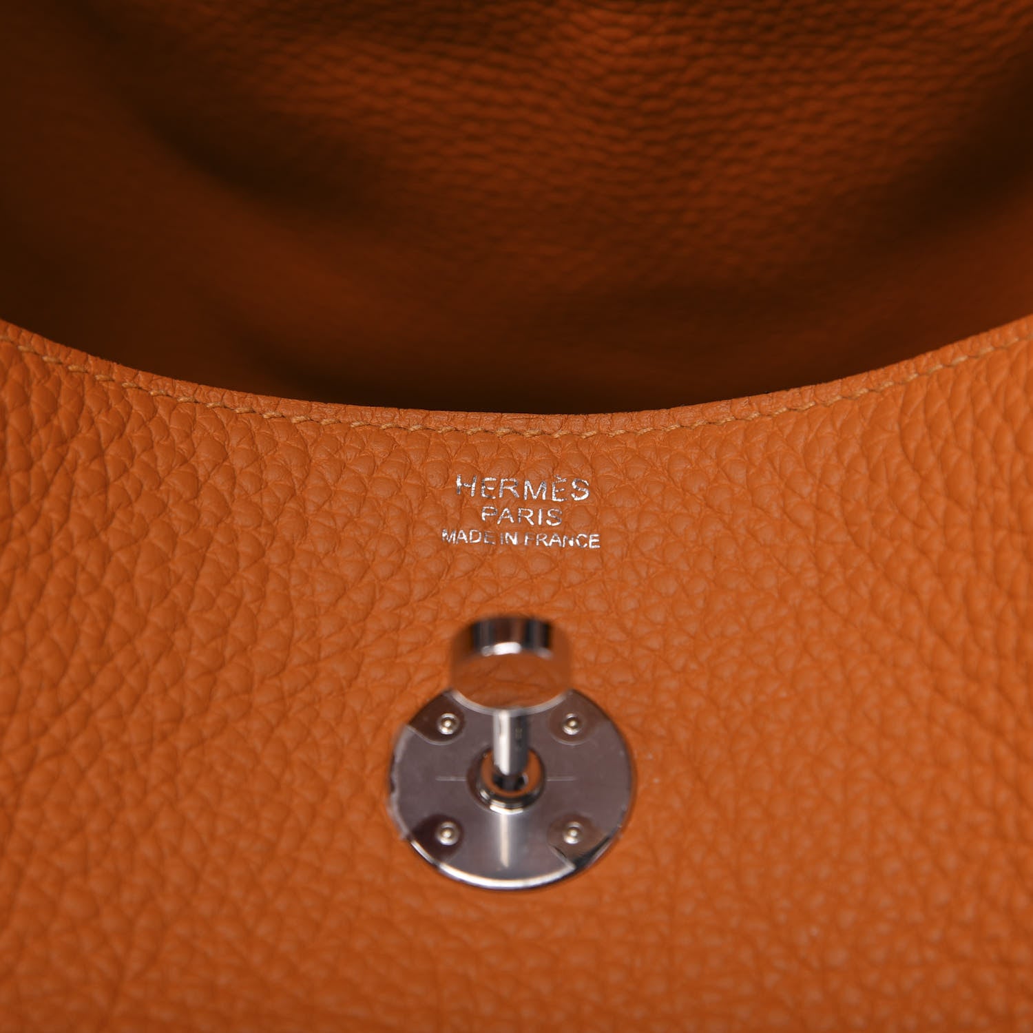 Hermes Taurillon Clemence Lindy 30 Abricot 6 of 13