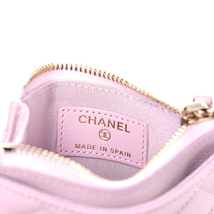 Chanel Caviar Quilted CC Zip Card Holder Light Pink 6 of 8