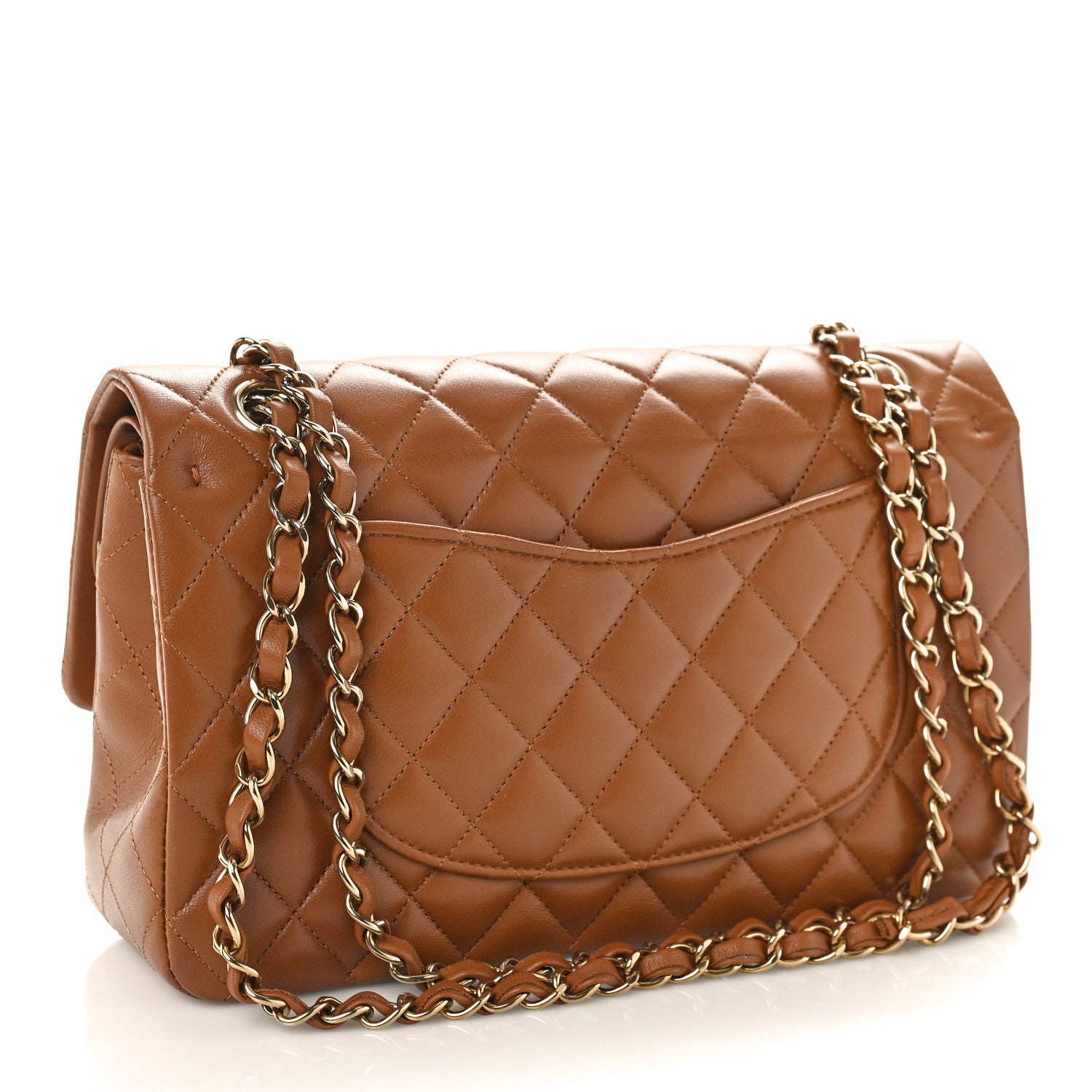 Chanel Lambskin Quilted Medium Double Flap Brown 1495827