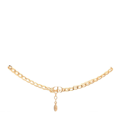 Christian Dior Metal Petit CD Choker Necklace Gold 1 of 5