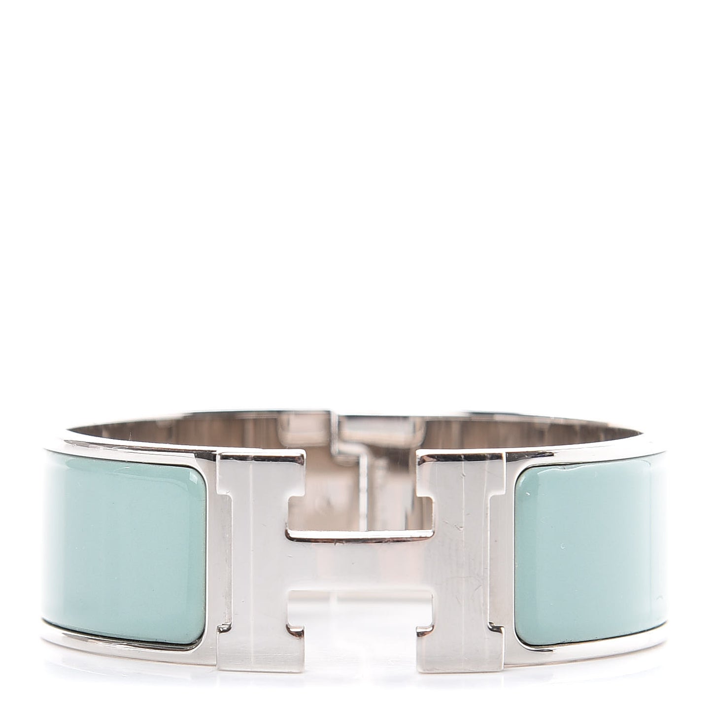 Enamel Wide Clic Clac H Bracelet PM Lagoon