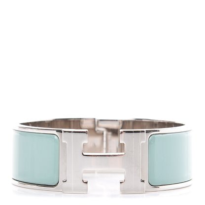 Hermes Enamel Wide Clic Clac H Bracelet PM Lagoon 1 of 5